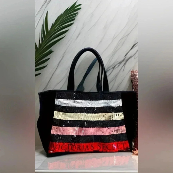 Victoria’s Secret LIMITED EDITION 2017 Tote/ Shoulder bag/ Sequinned/  Colorful - Picture 2 of 11